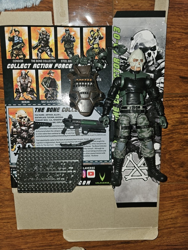 Valaverse Action Force The Bone Collector Version 1 Gun Is Damaged See Pics