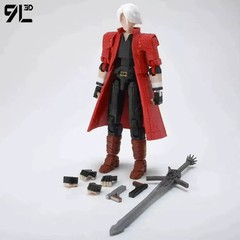Dante Devil May Cry Dummy 13 Custom Figure 3D Print Articulated With Sword Rebel