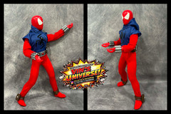 Custom 8″ Mego Scale SpiderMan Peter Parker Ben Reilly Scarlet Spider-Man & Case