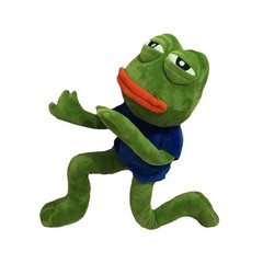 45cm Sad Frog Plush Toy Soft Stuffed Pillow Magic ;Expression Pepe The Sad Frog