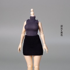 1/12 Sleeveless Top & Short Skirt Model Fit 6” Female Girl Figure Body
