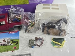 2 Lot Of Horse Club Trailer & Truck Playset with Horse & Rider Figurines + Extra