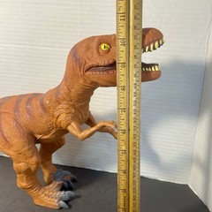 Toys R Us Velociraptor Dinosaur 18” Figure Soft Plastic Rubber 2014