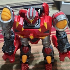 Plastic Action Figure Red Gray Black Yellow Transforming Robot T-Rex Toy