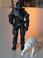 Vintage GI Joe Snake Eyes V2 Complete with File Card 1985 Hasbro