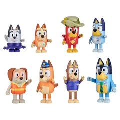 Bluey Gotta Be Done Work Pack 8 Figure Set 2.5-3″ Toy Characters for Ages 3+