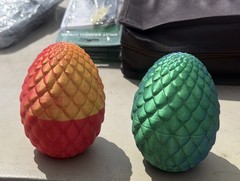 3D Printed Dragon In Egg,Full Articulated Dragon Crystal Dragon W/Dragon Egg