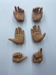 1/4 scale Male Hands Sculpt Accessory for 18″ Action Figure Body Toys enterbay