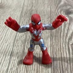 Playskool 2011 Heroes Marvel Super Hero Adventures Spider-man Red Silver Figure