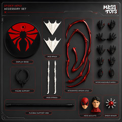 Mess Toys Superior Symbiote Scarlet Spider 1/12 Scale Action Figure Collectible