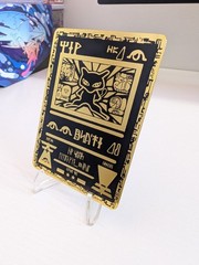 Mew Gold Metal Collector Card Display Piece Unofficial Fan Art