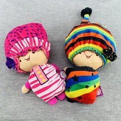 Flip Zee Trolls 2 in 1 Plush Rainbow Galore & Pretty in Pink Toy