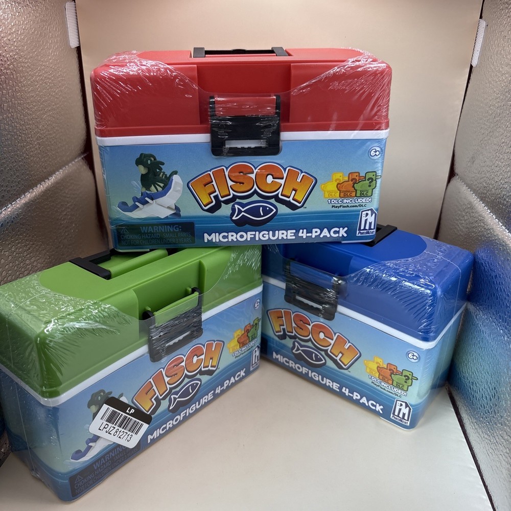 Lot Of 3 Fisch Microfigure 4 Packs & DLC Codes. Sealed 2025 Phat Mojo