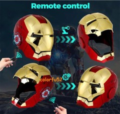 AUTOKING Iron Man MK5 1:1 Helmet Wearable Voice-control Golden Mask Cosplay US!!