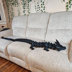 Giant Crystal Dragon 60 Inches 3D Printed