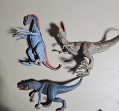 Lot of 3 Schleich Plastic Dinosaur Action Figures .