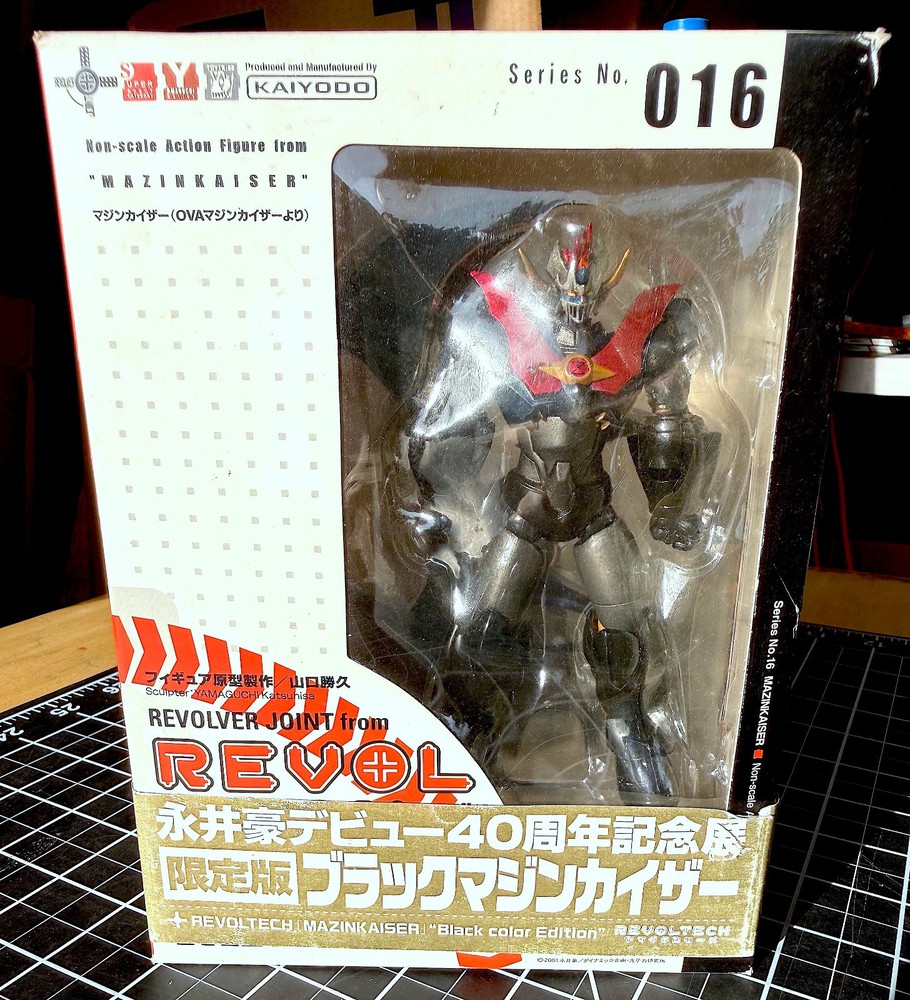 NEW RARE Kaiyodo Revoltech Mazinkaiser Ltd BLACK EDITION #016 Go Nagai 40th BNIB