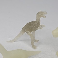 5 Vintage Glow In The Dark Dinosaurs T-Rex Stegosaurus Triceratops Brontosaurus
