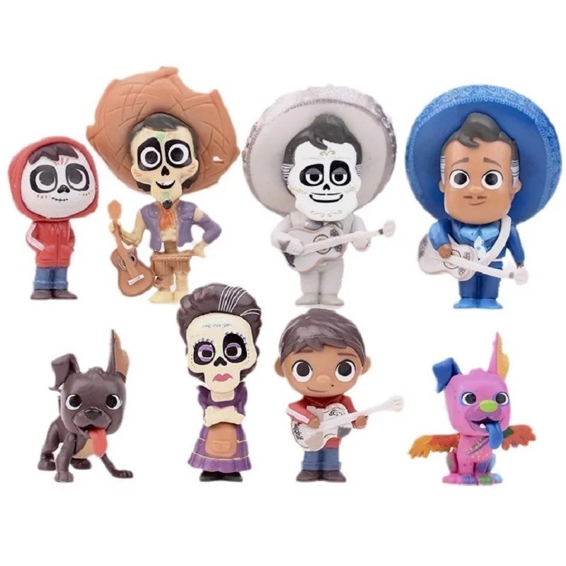 8pcs/Set COCO Cartoon Movie Action Figure Vinyl Figurine Collection Model Doll