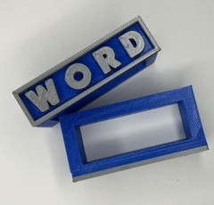 Word Life knuckles Blue/Silver 3d Printed custom Set Thuganomics