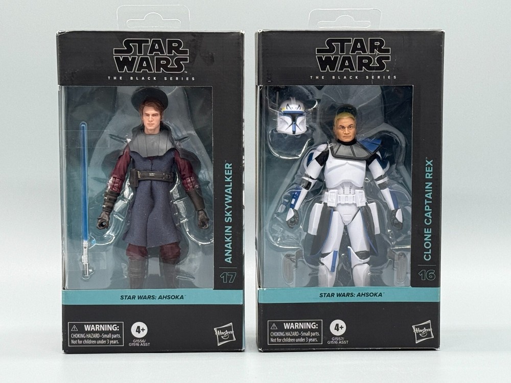 ANAKIN SKYWALKER & CLONE CAPTAIN REX Star Wars Ahsoka Disney+ 6″ Black Series