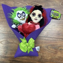 BEETLEJUICE & LYDIA Valentine’s Day 13″ Plush Bouquet 2025 Ruz NEW Hearts