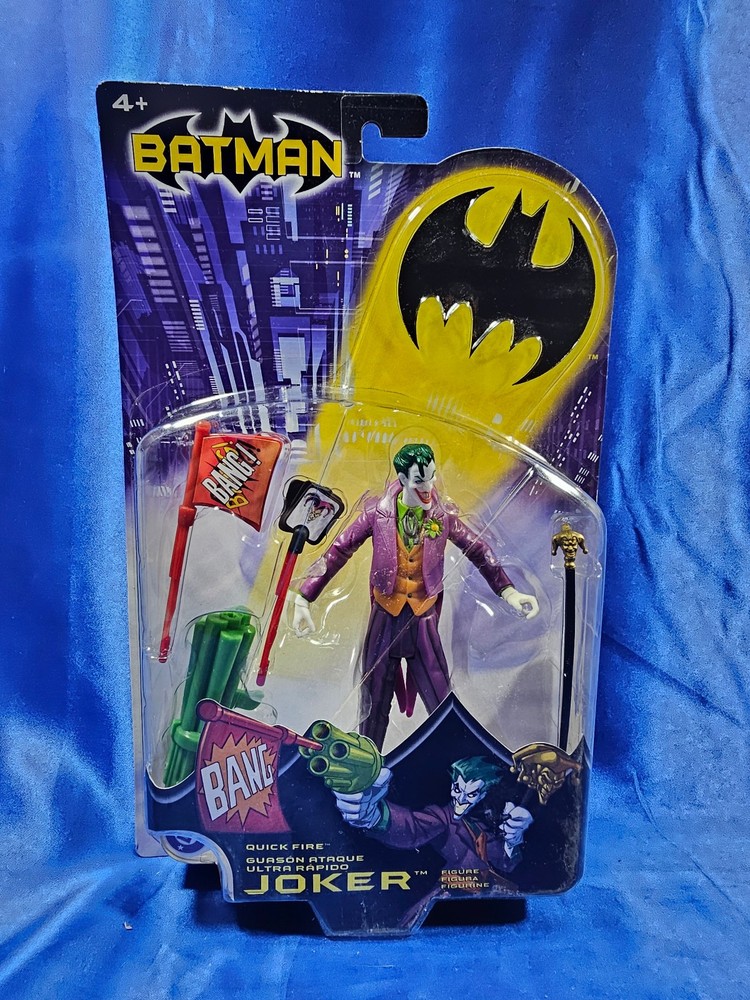 Mattel Batman DC Joker Quick Fire Action Figure With Cane 2003 New SEALED