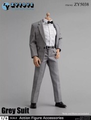 ZY TOYS 1/6 scale Gray Color Suit For 12″ Male Figure Doll Accessory