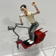 1988 Pee Wee Herman 6 Inch Action Figure With Red Scooter Matchbox Herman Toys