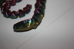 3D PRINTED SNAKE Articulated Metallic Rainbow Toy SHIPS FREE!