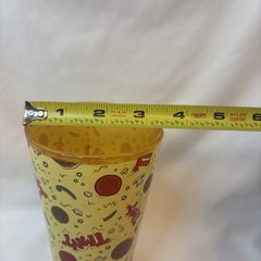 Teenage Mutant Ninja Turtles Funky TMNT 16 oz Glass Tumbler Pizza Toppings 2015