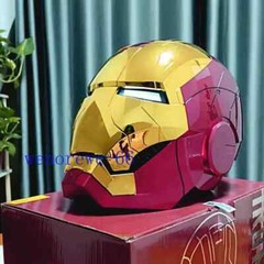 US!! 1:1 Iron Man MK5 Helmet Wearable Voice-control Mask Cosplay Golden AUTOKING