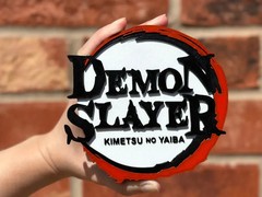Demon Slayer Kimetsu no Yaiba Logo Sign 3D Printed Wall Art Decor Anime Manga