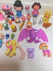 Mixed Kids Character Toy Lot Paw Patrol Dora MLP Scooby Doo Princess Peach 34pc