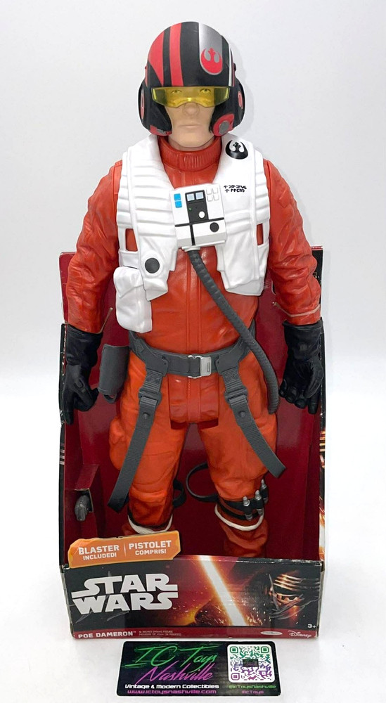 2015 Jakks Pacific STAR WARS Big Figs POE DAMERON 18″ Figure MIB Force Awakens