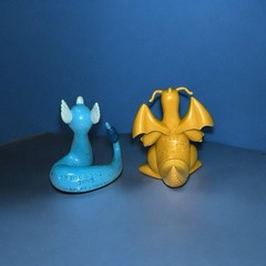 Vintage TOMY Pokemon Dragonite Dragonair 1999 CGTSJ Figure Set