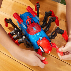 Marvel Car Playset with Blast Feature and Action Figure for Kids Ages 4 and Up