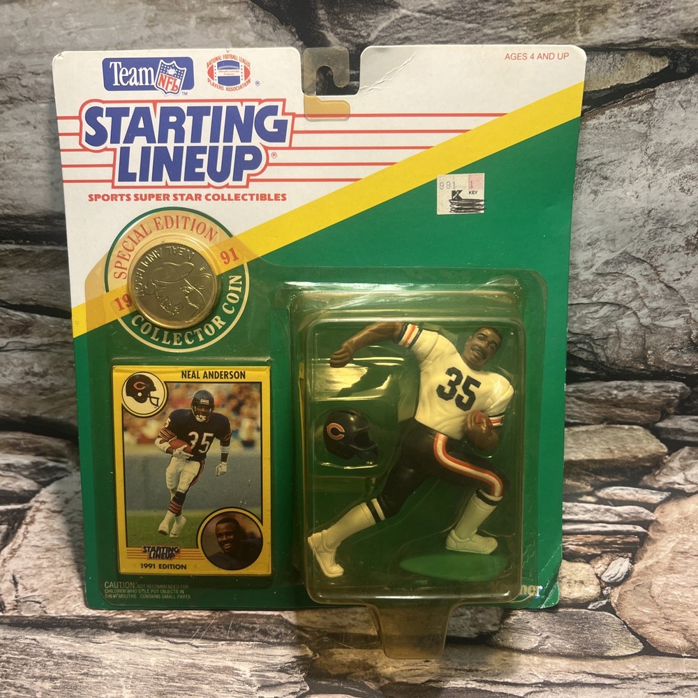 Rare Neal Anderson 1991 Chicago Bears KENNER Starting Lineup Special Edition SLU