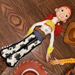 Disney Toy Story Woody & Wendy Action Figures 15” w/Hats Pull String NOT WORKING