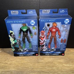 DC Multiverse John Stewart & Wally West Figures Click & Connect Ninja Batman