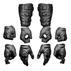 1/12 Scale Action Figure Wrists and Hands: Damned Deluxe
