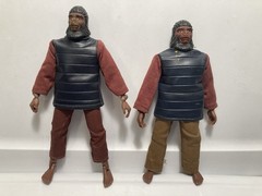 Vintage 1974 MEGO Planet Of The Apes POTA Soldier Apes Navy Blue Tunics Lot of 2