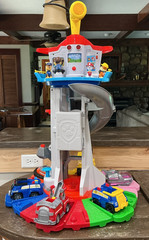 Paw Patrol My Size 33″ Lookout Tower Tested 4 Figures 6 Vehicles Works Clean