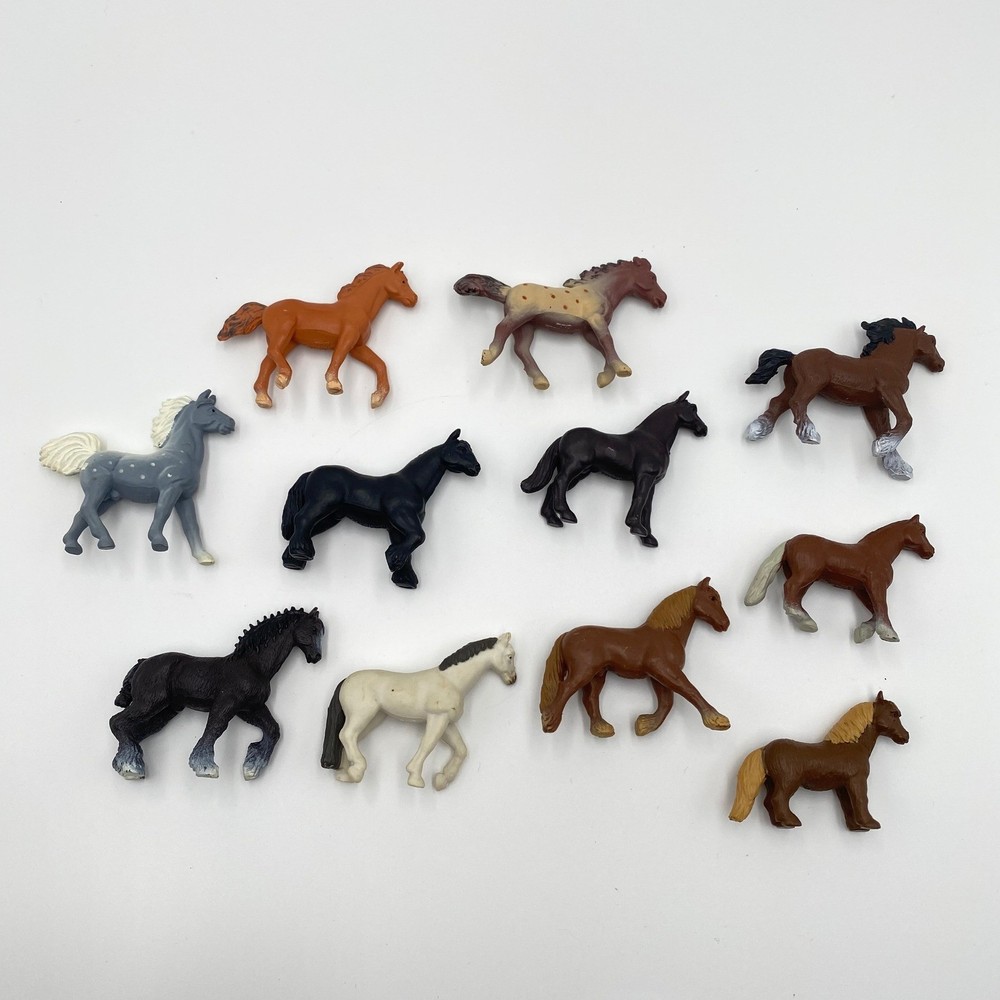 Safari Ltd. Horse Breeds Figurines Lot of 11 Miniature Horses Animal Toys 2″