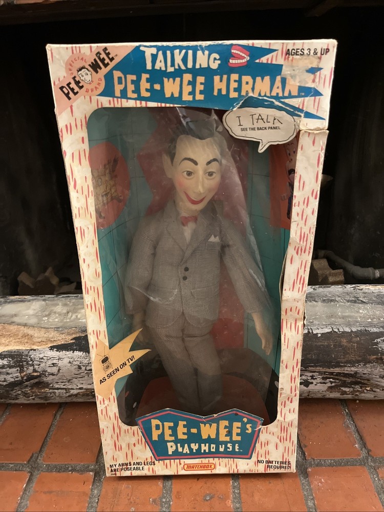 Talking Pee-wee Herman Doll, Matchbox Toys, 1987, 18″ Inch, In-The-Box, Vintage