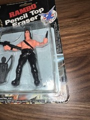 1986 Rambo Pencil Top Eraser ARCO Sylvester Stallone