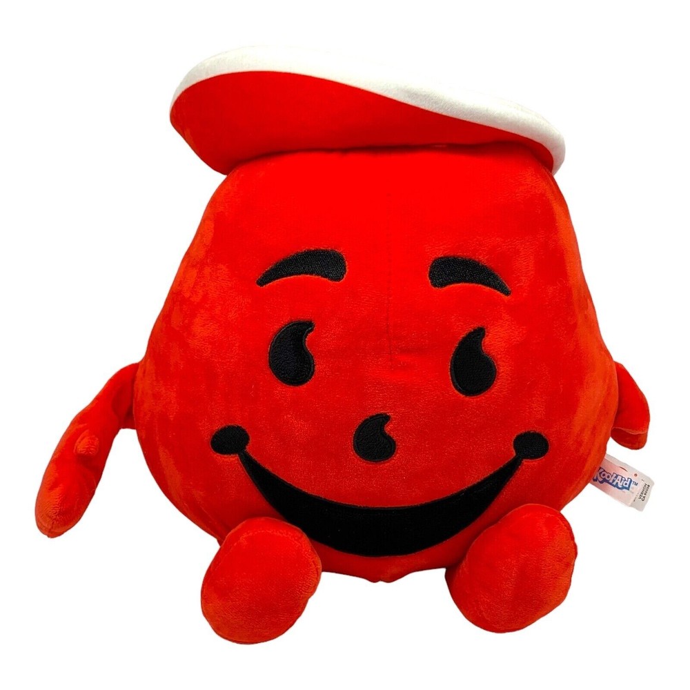 Large Kool-Aid Man Plush Toy 10 inch Plush Stuffed Animal Toy Red NWT