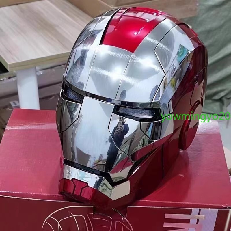 US Stock! 1:1 Iron Man MK5 Wearable Helmet Automatic Voice-Control Mask Cosplay