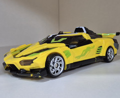 Metal Cardbot S SPARKBIT Transformer Robot Sports Car Korean Toy