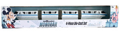 NIB Walt Disney World Monorail 4 Piece Die Cast Vehicle Play Toy Blue Color